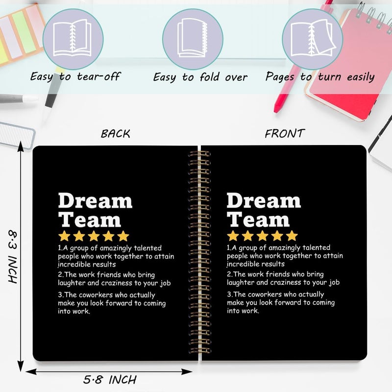 CQM Dream Team Definition Hardcover Spiral Notebooks for Work, Notebook College Ruled, Team Gifts for Employees Colleague Work Bestie Friend, Notepads Lined Travel Planner Journal for Writing - Image 2